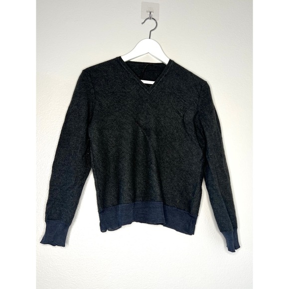 Charter Club Cashmere Sweater Womens Medium Blue 2-Ply Polo V-Neck Long Sleeve - Picture 6 of 6